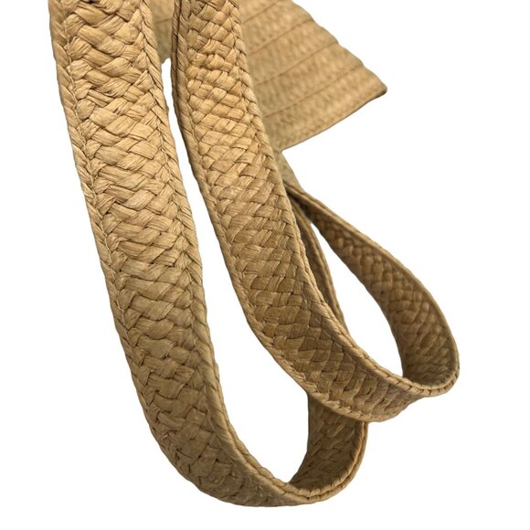 Draper James FitFabFun Straw Purse Navy Floral Scarf Reese Witherspoon - Picture 6 of 8